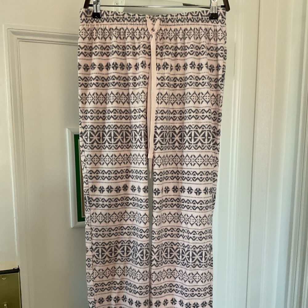 Sonoma Intimates - Drawstring Elastic Waist Pajama Pants - Pink - Ladies Sz Sm